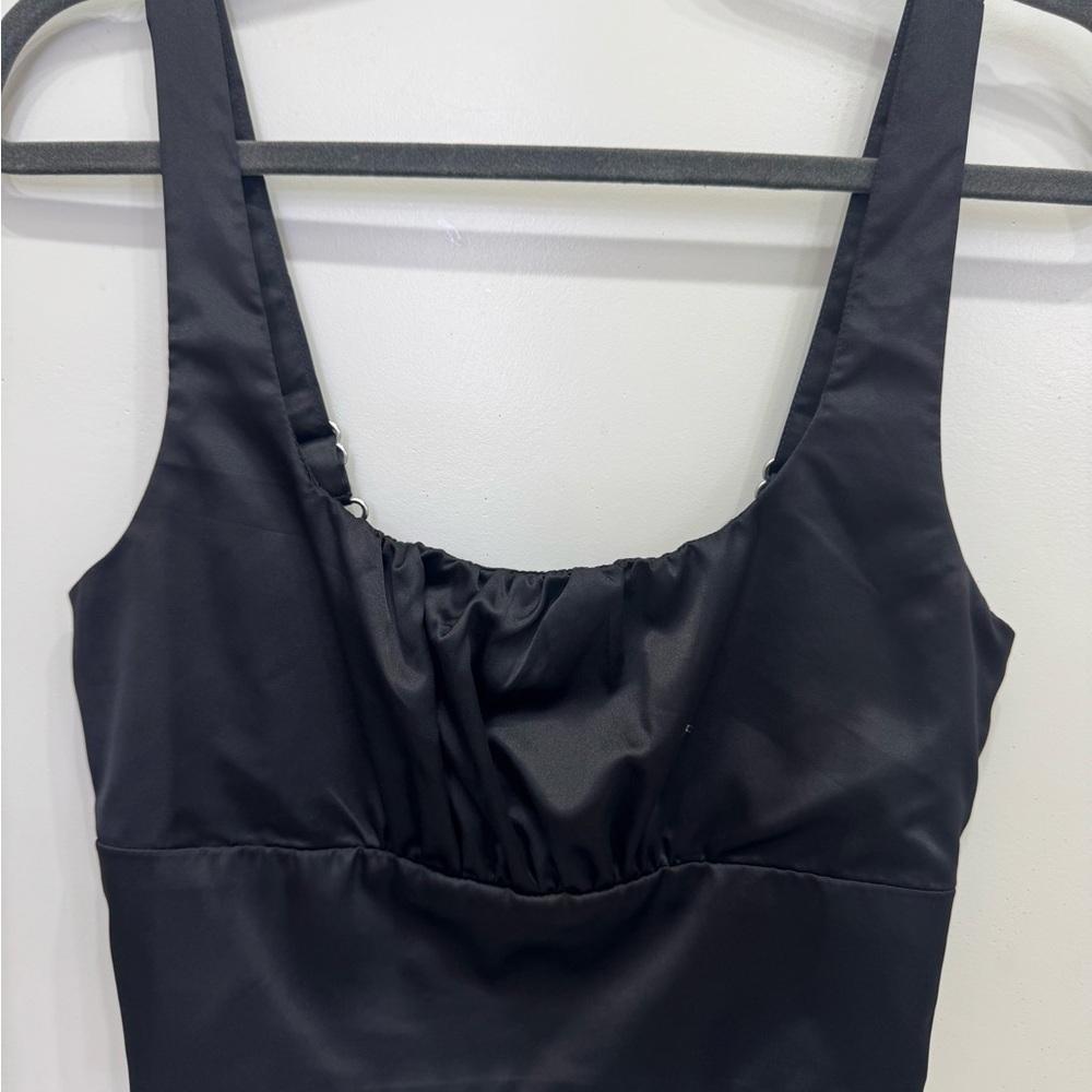 Forever 21 Black Satin Blouse